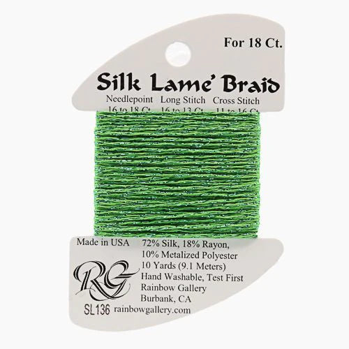 Silk Lamé Braid SL136 Kelly Green