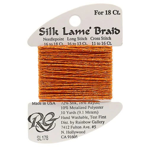 Silk Lamé Braid SL178 Persimmon