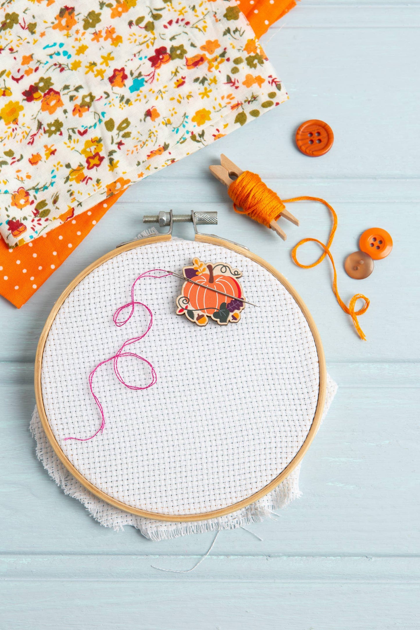 Pumpkin Magnetic Needle Minder | Gift for Crafters