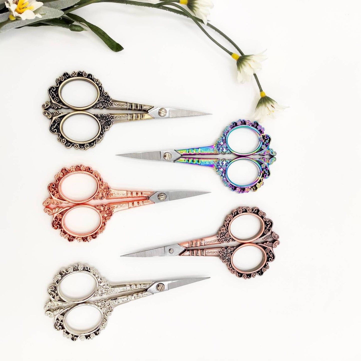 Floral Stainless Steel Scissors