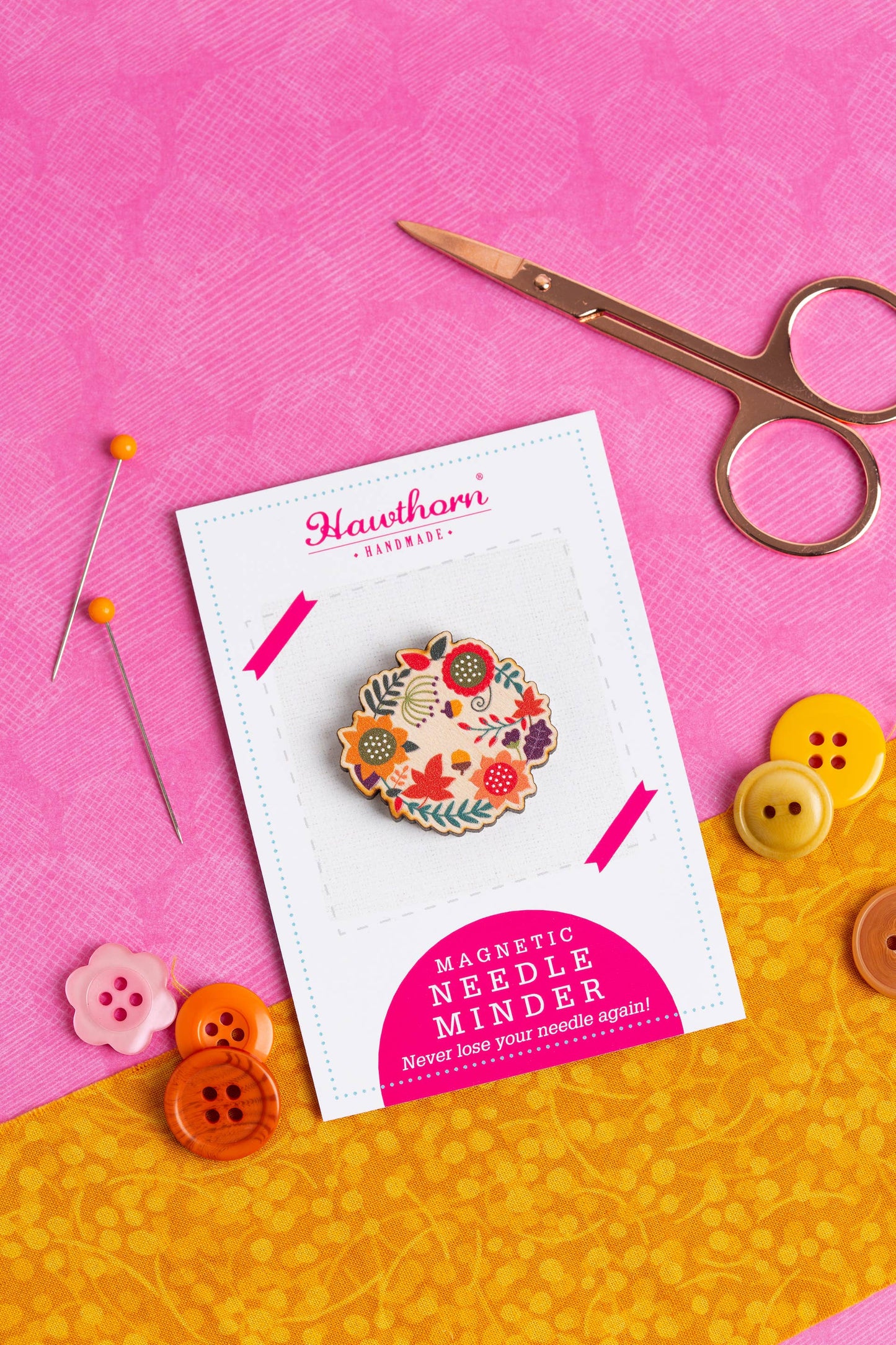 Autumn Leaves Needle Minder | Gift for Crafters