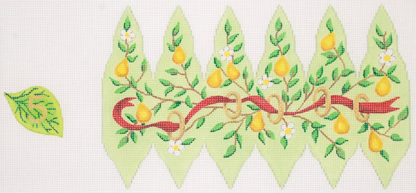 Christmas Pear Ornament-Day 5 Golden Rings