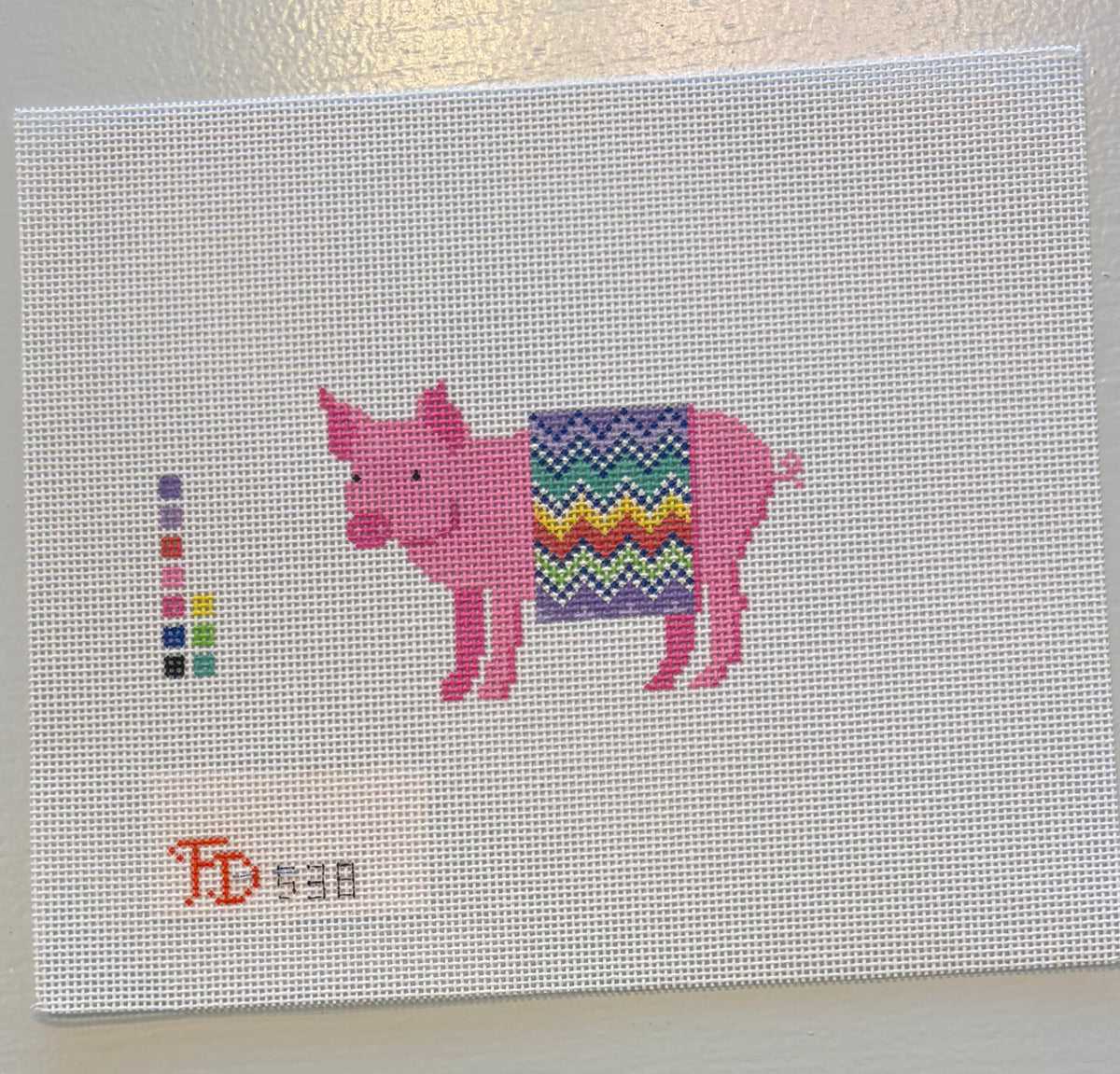 Pig in a Missoni Blanket