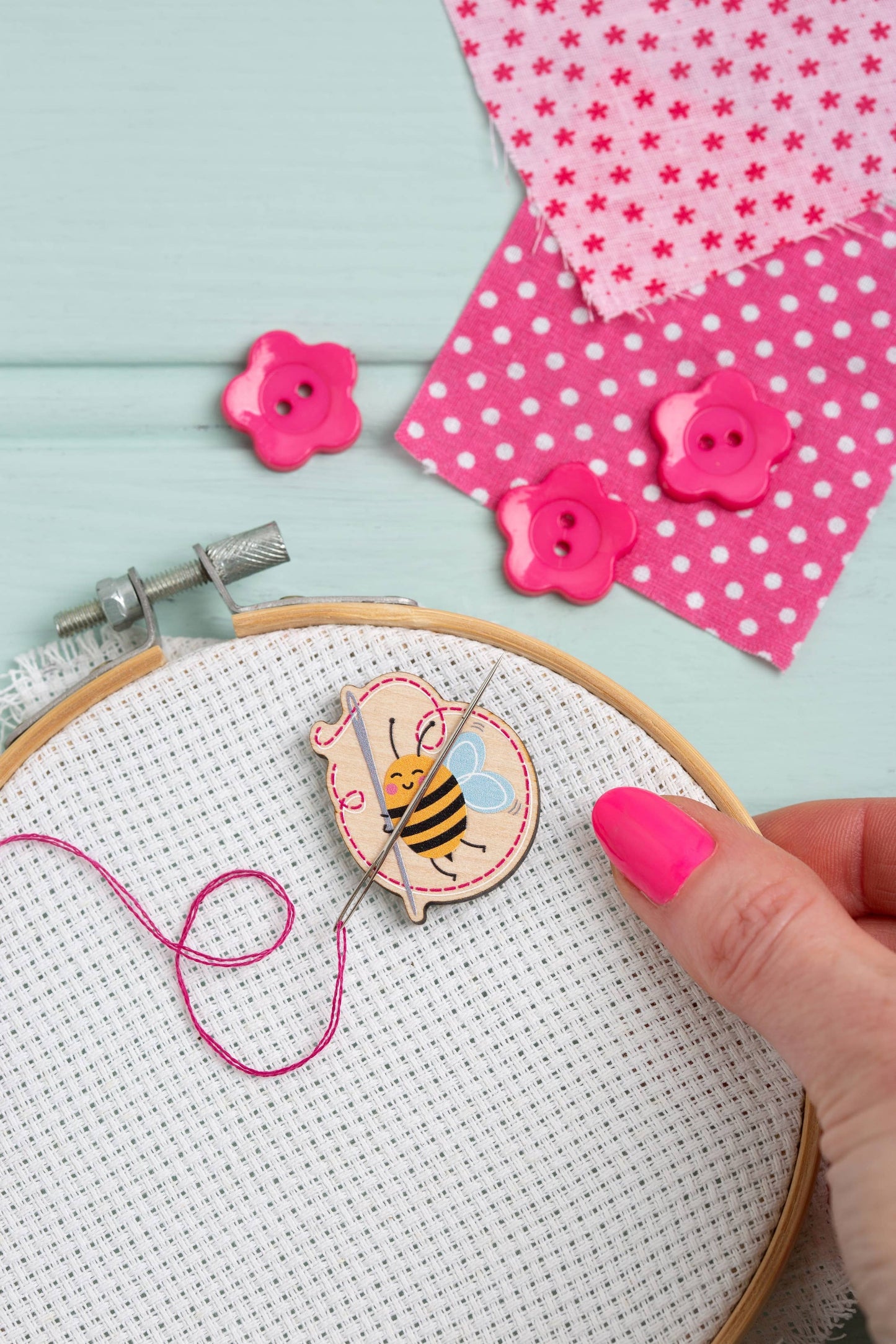 Sewing Bee Needle Minder | Gift for Crafters
