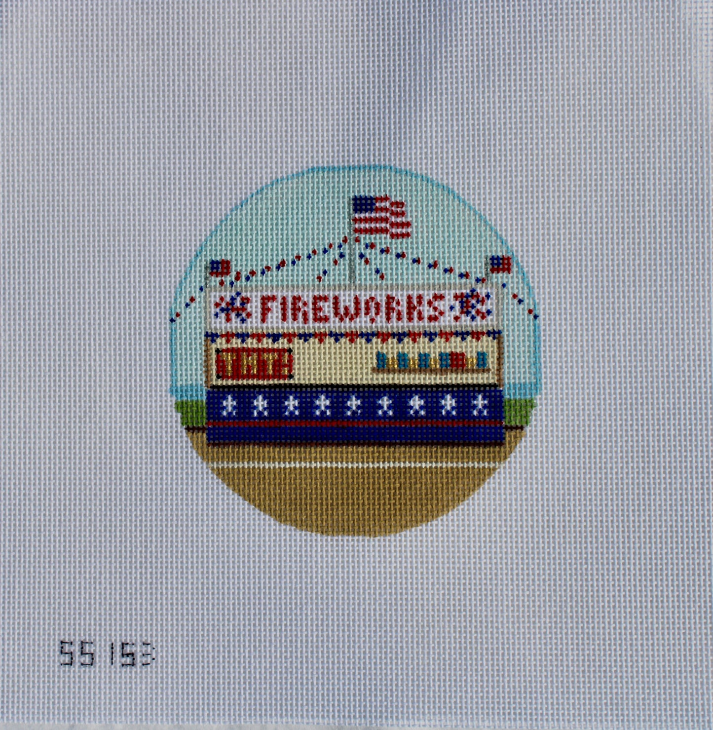 Firework Stand Needlepoint Canvas