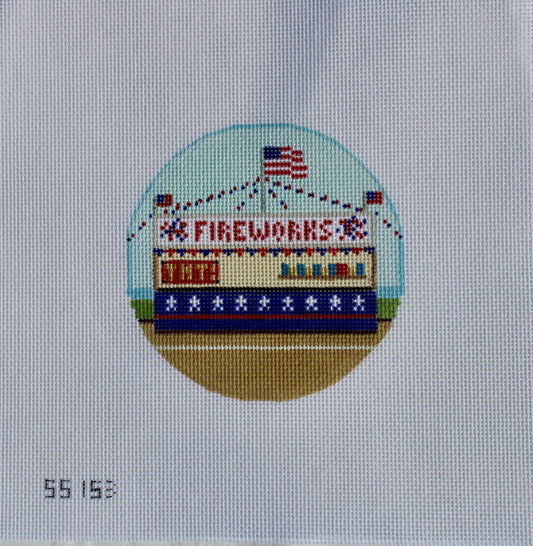 Firework Stand Needlepoint Canvas