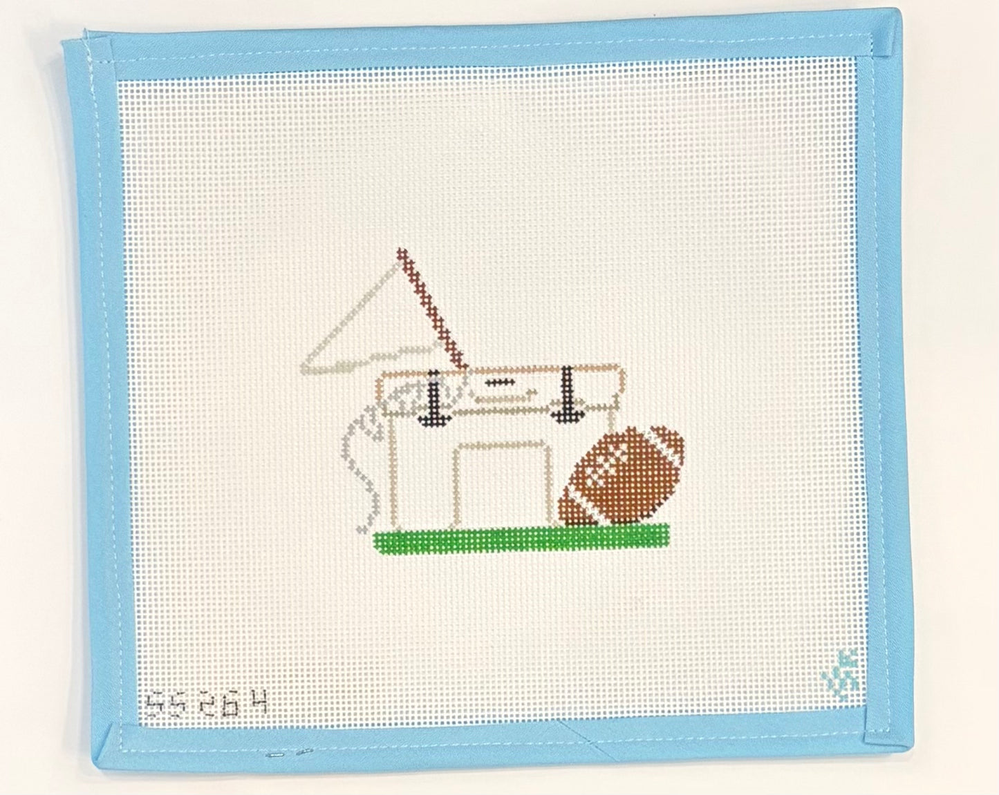 Tailgating Cooler with Football Needlepoint Canvas