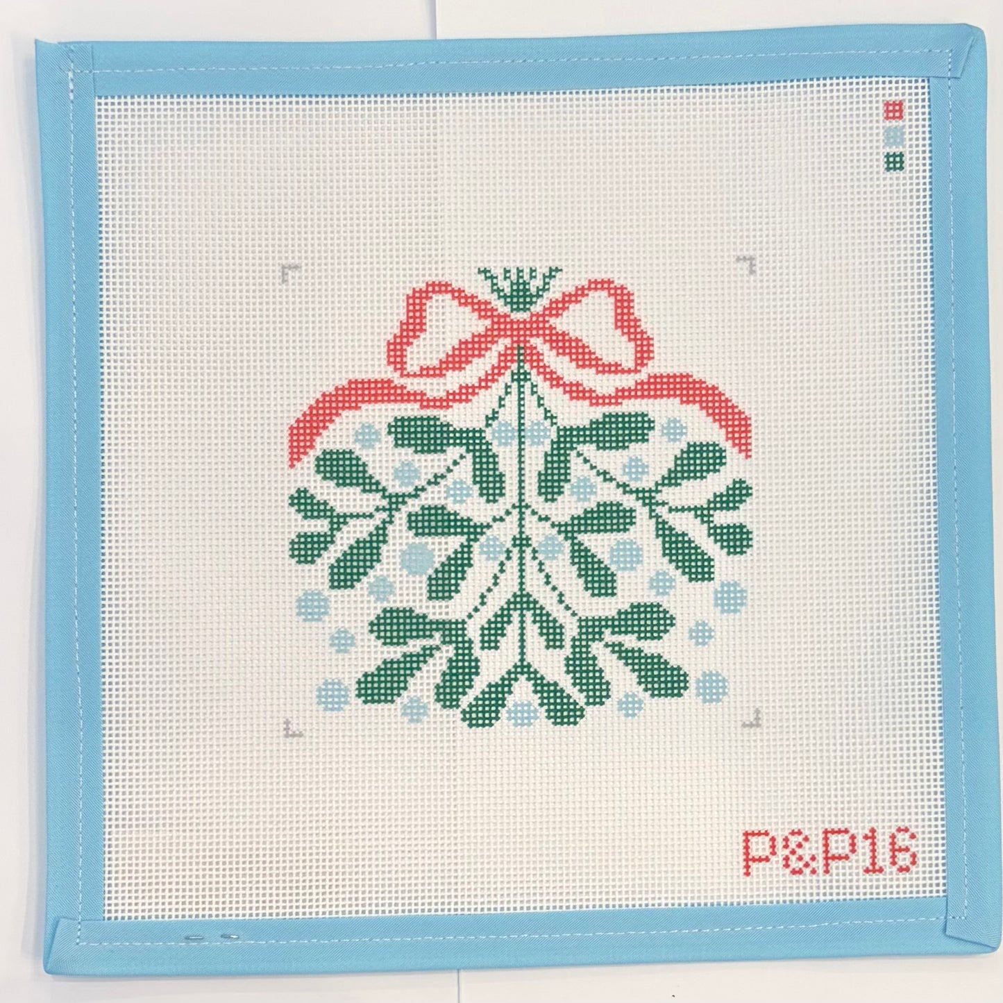 Red Bow Mistletoe Coaster