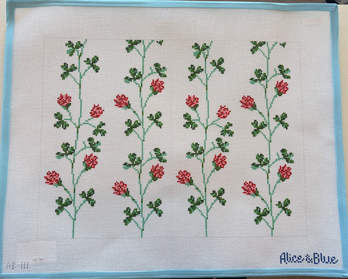 Red Clover Needlepoint Canvas