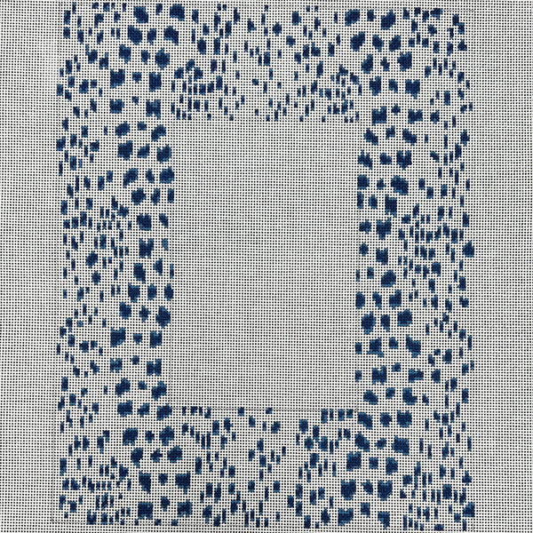 French Dots Picture Frame-Navy (13 mesh)
