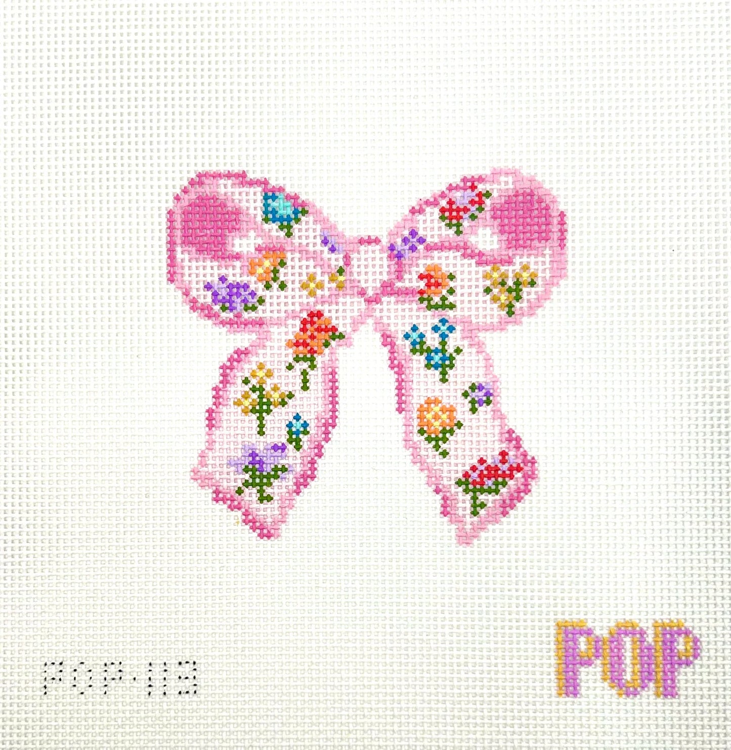 POP 113 Floral Print Bow Pink