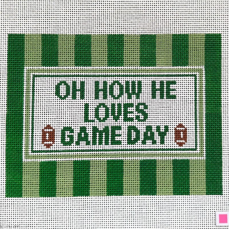 Oh How He Loves Game Day - Needlepoint Canvas