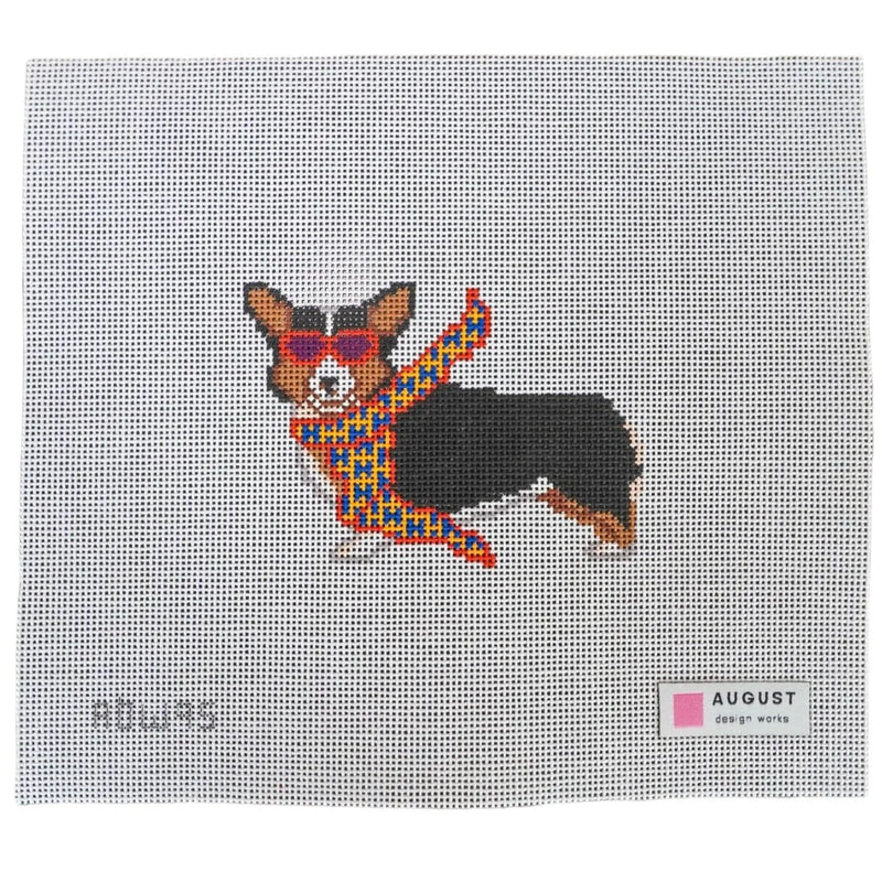 Bougie Corgi - Needlepoint Canvas