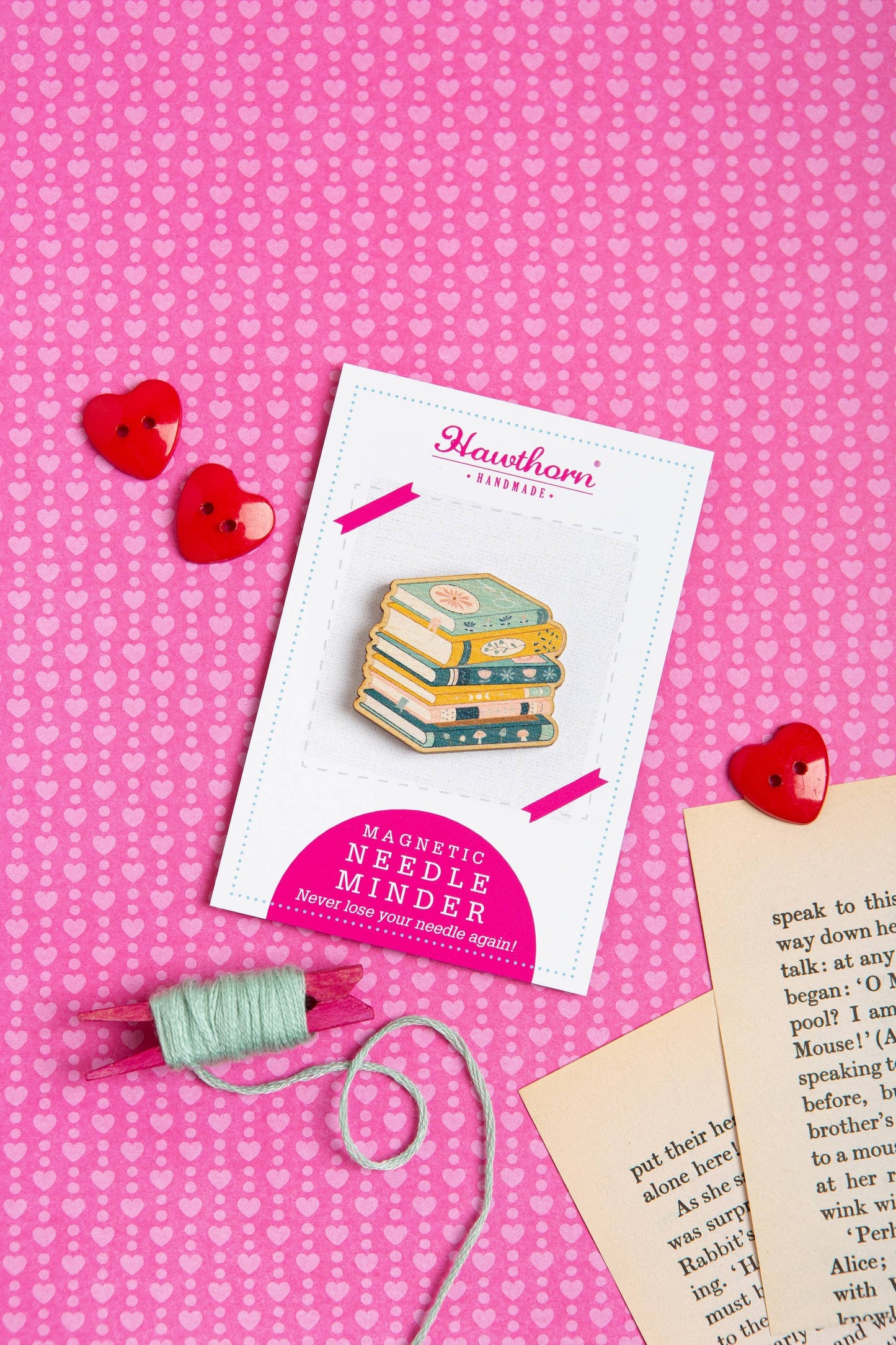 Book Lover Needle Minder | Gift for Crafters