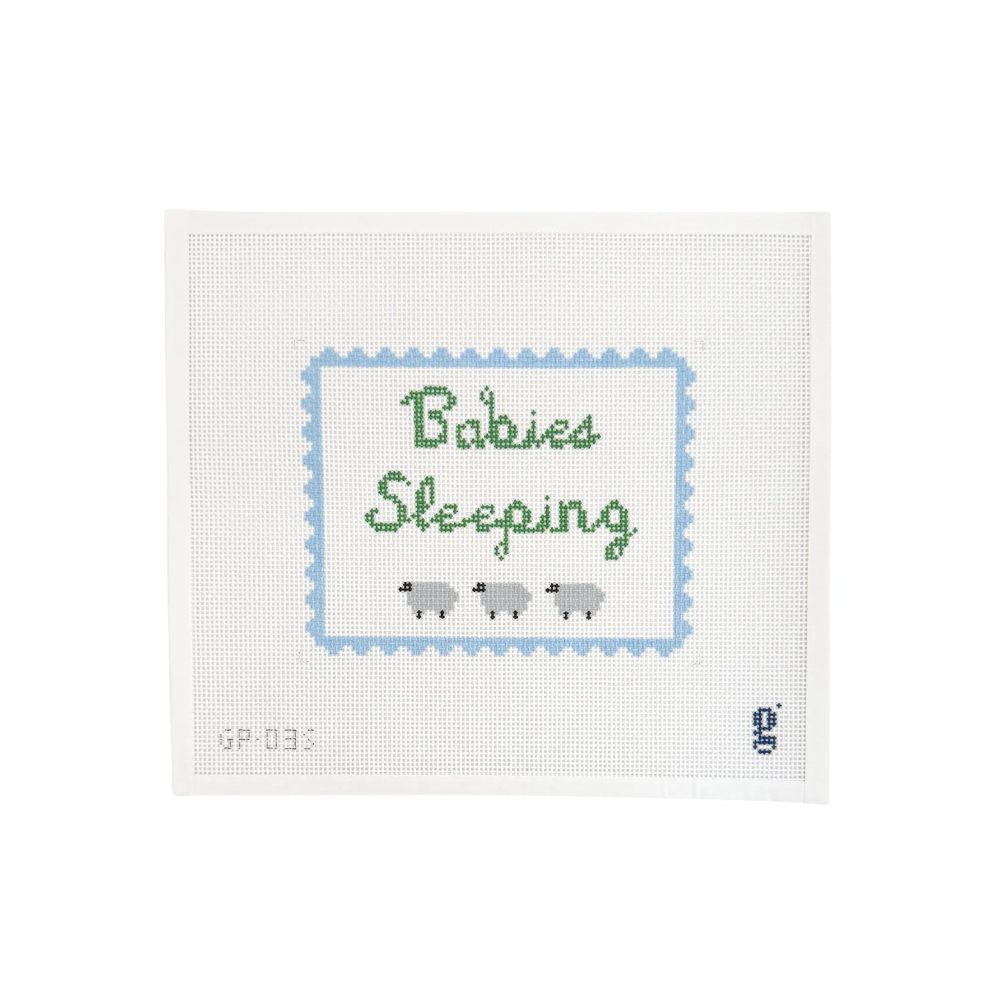 Babies Sleeping Canvas Blue