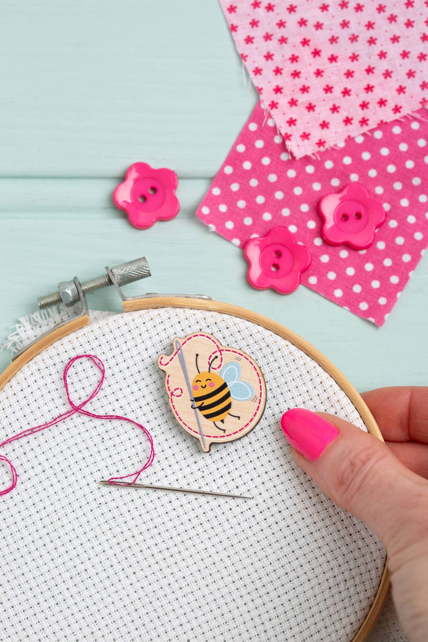 Sewing Bee Needle Minder | Gift for Crafters