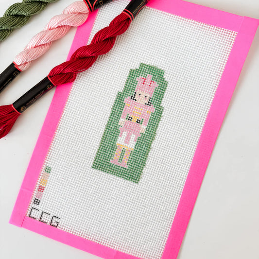 Hand Painted Nutcracker 4” Needepoint Canvas 13 Mesh Christmas Needlepoint Canvas Nutcracker Hand Painted