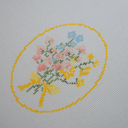 Spring Floral Cameo Hand Painted Needlepoint Canvas