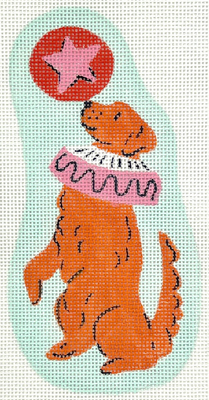 Krissy Mast-Circus Dog-Golden Balancing Ball