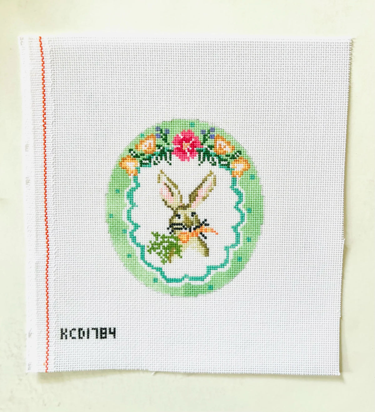 Polka Dot Easter Vignette Bunny Oval
