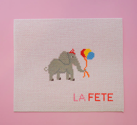 Party Animals - Elephant Needlepoint Canvas