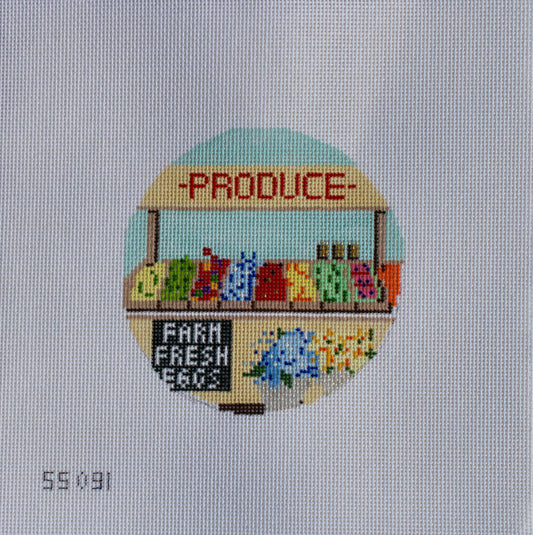 Farmer's Market Needlepoint Canvas