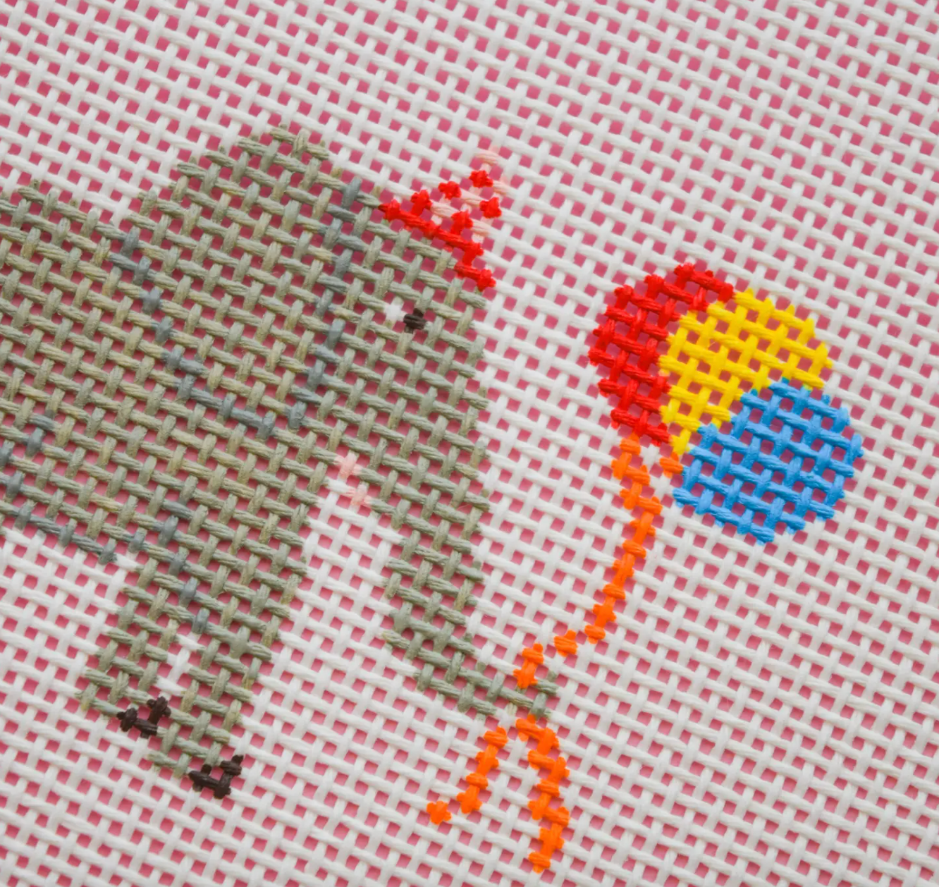 Party Animals - Elephant Needlepoint Canvas