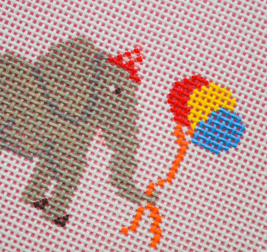 Party Animals - Elephant Needlepoint Canvas