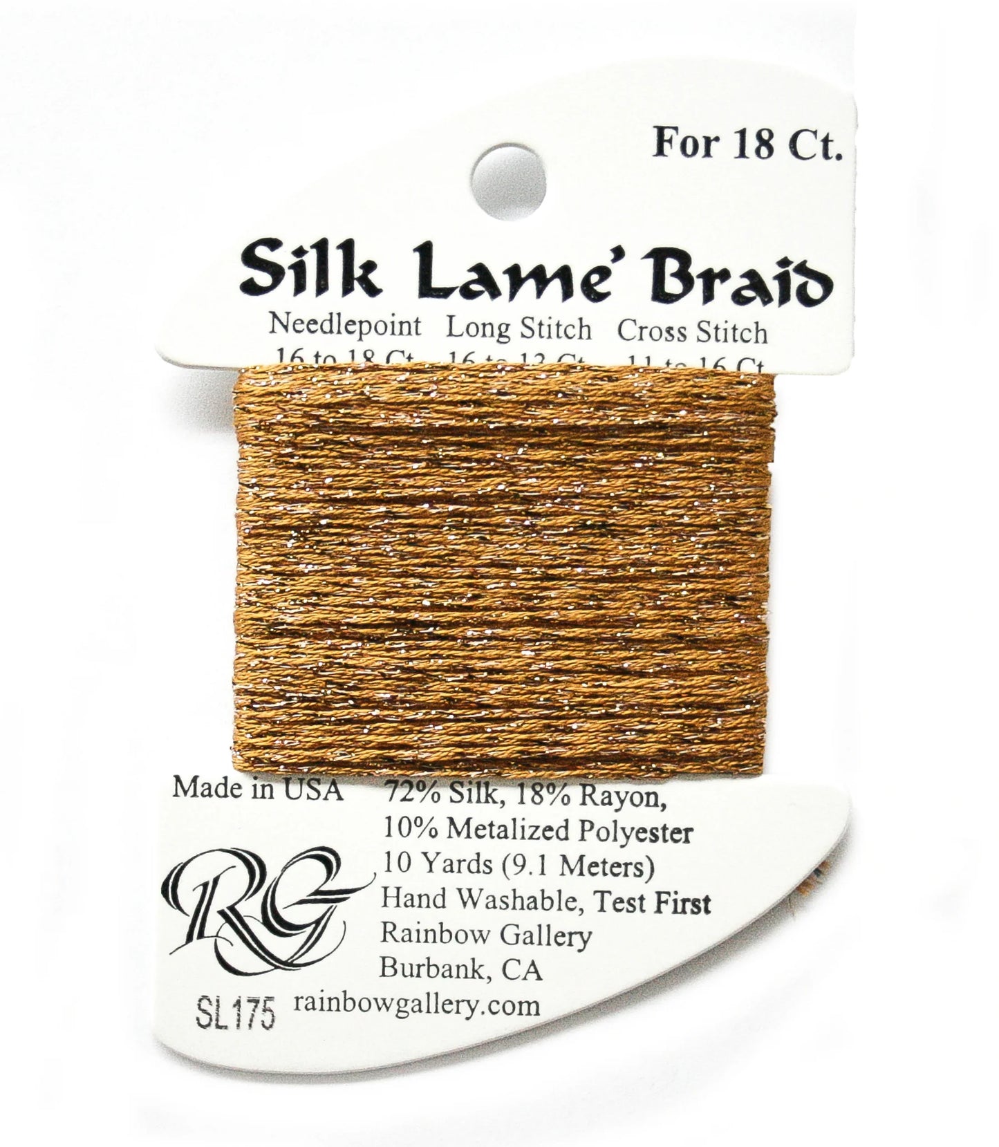 Silk Lamé Braid SL175 Honey Gold