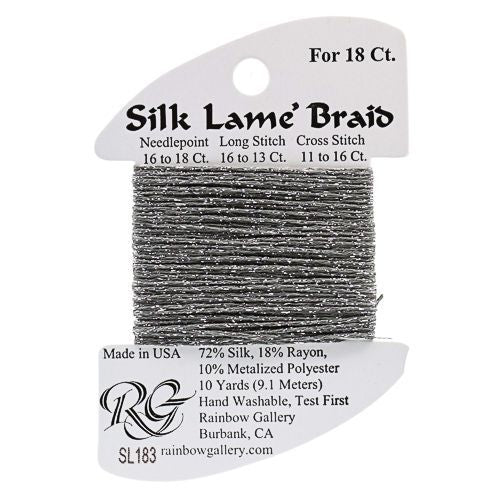 Silk Lamé Braid SL183 Gray Stone