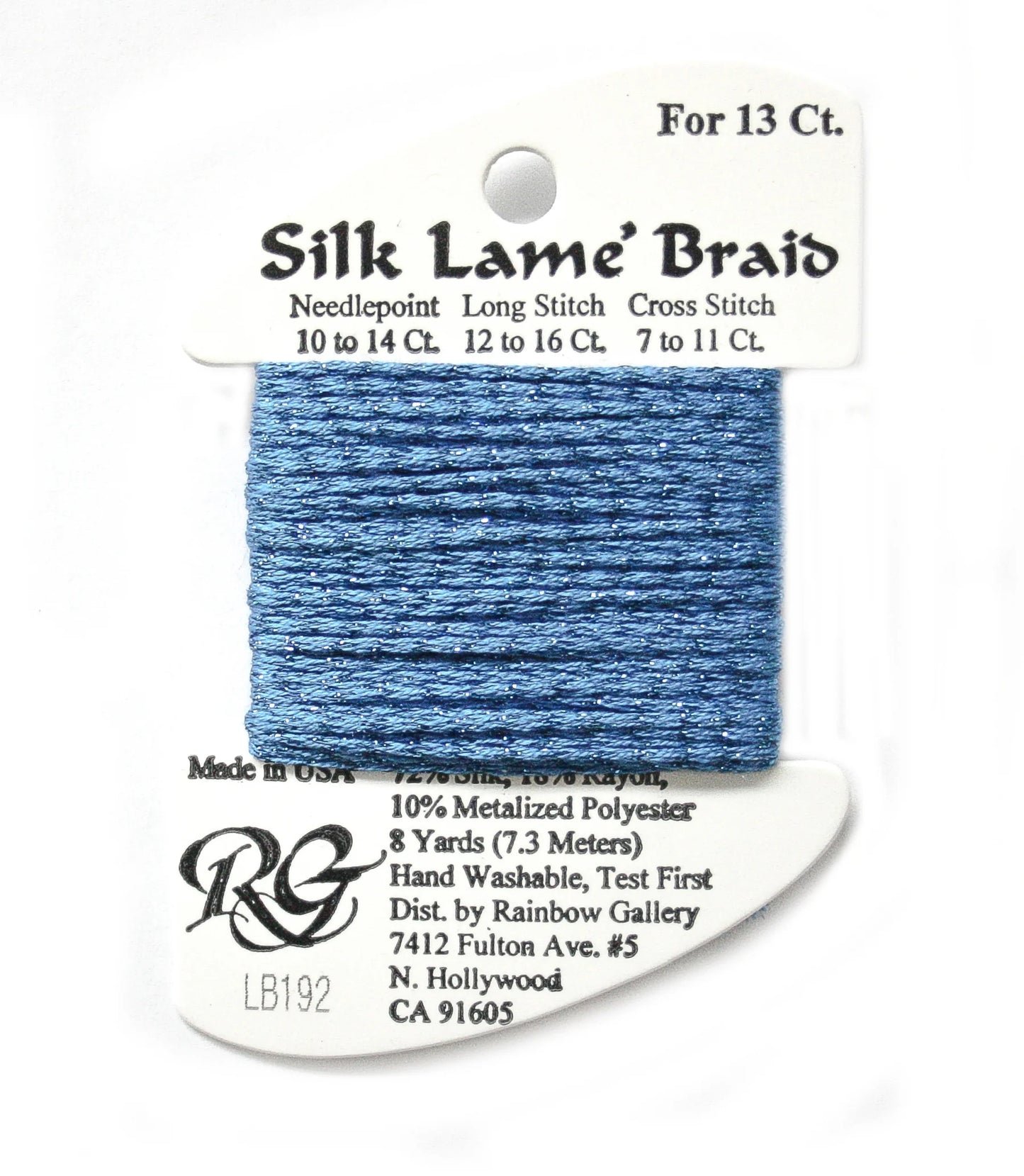 Silk Lamé Braid 13 LB192 Bluebird