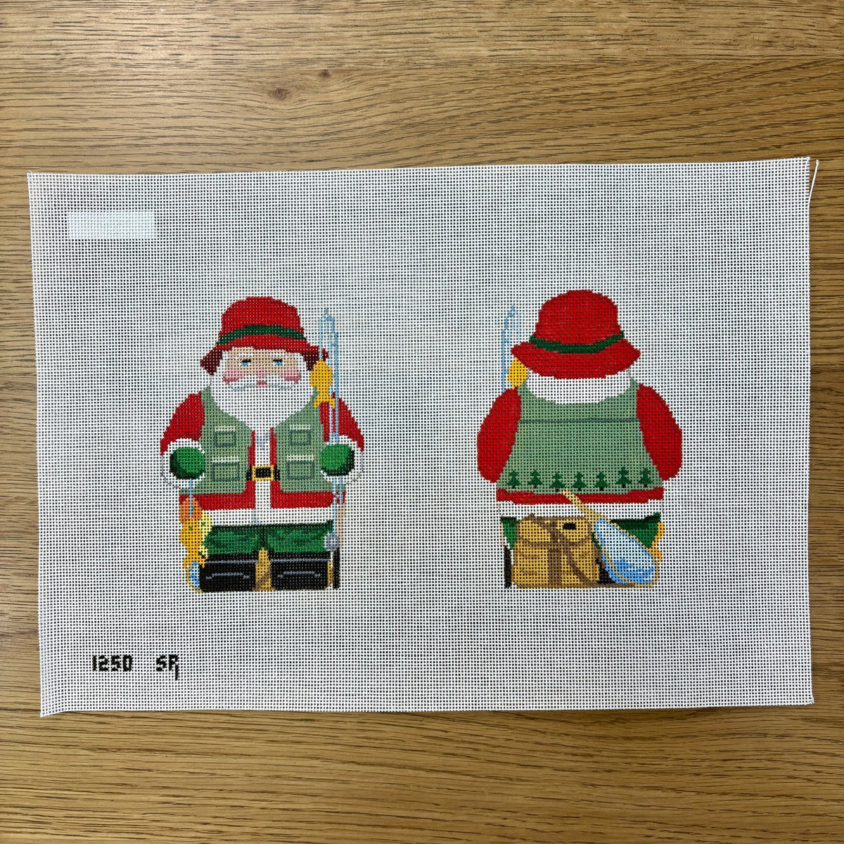 2 sided Fishing Santa
