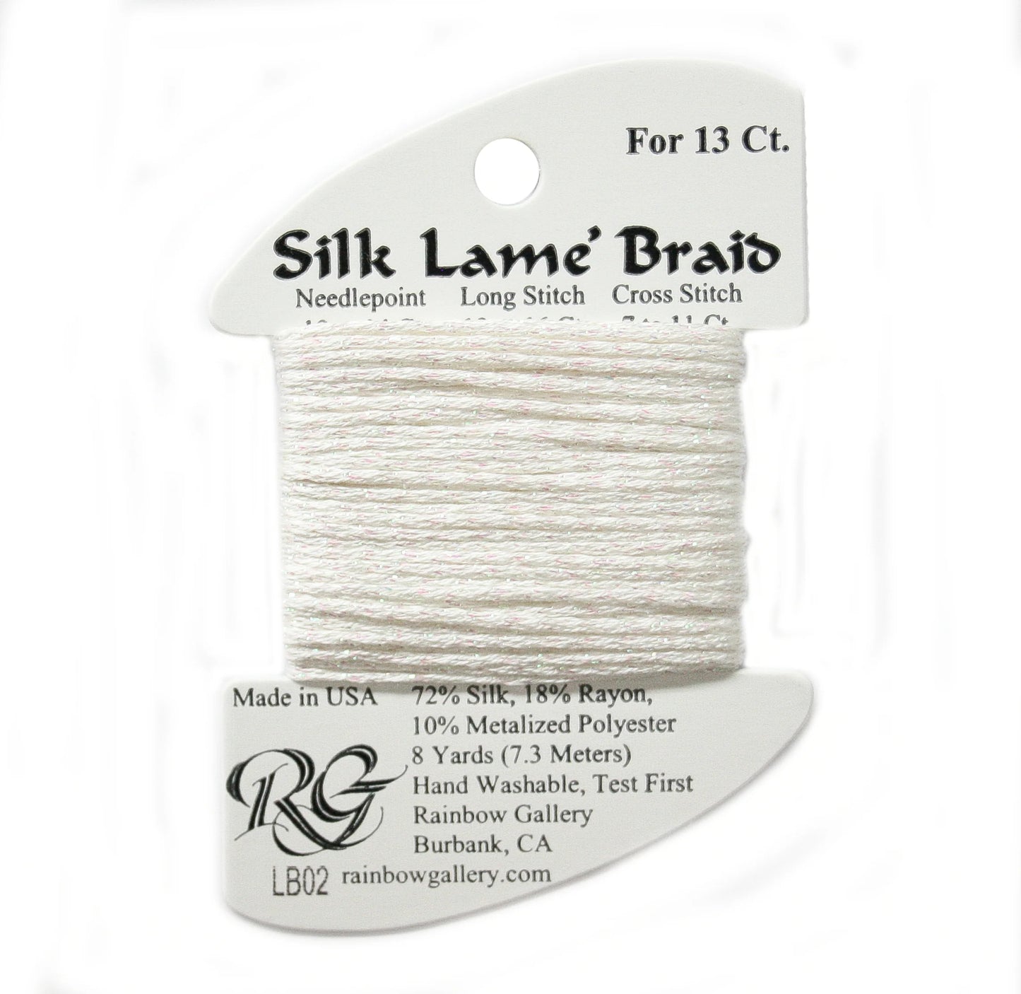 Silk Lamé Braid 13 LB02 White