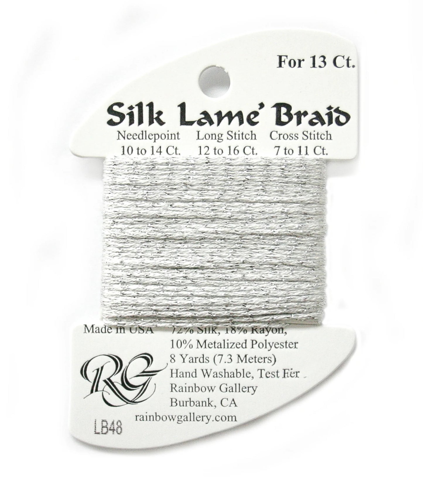 Silk Lamé Braid 13 LB48 Silver