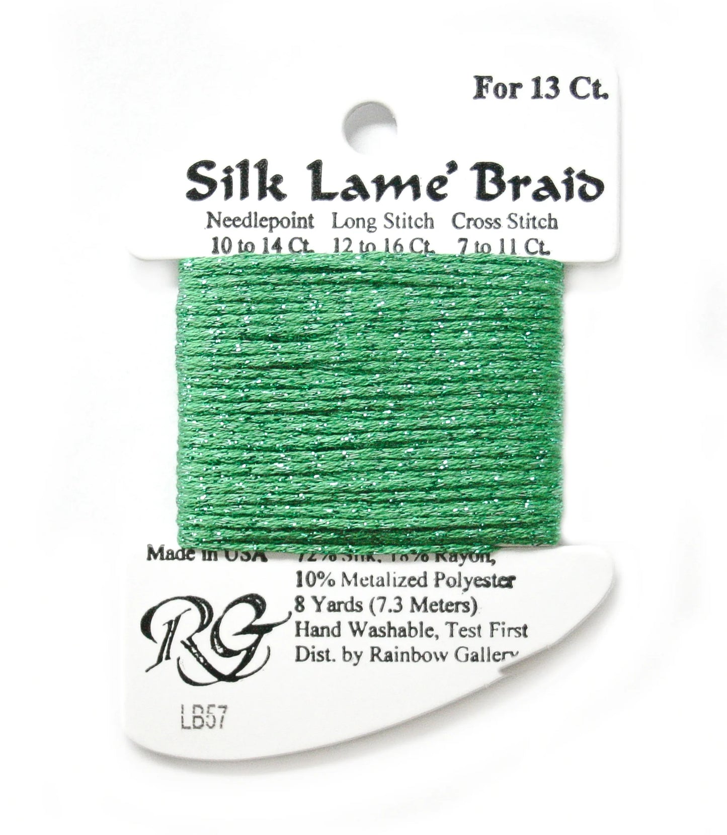 Silk Lamé Braid 13 LB57 Christmas Green