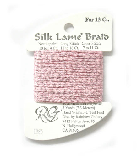 Silk Lamé Braid 13 LB25 Rose Pink