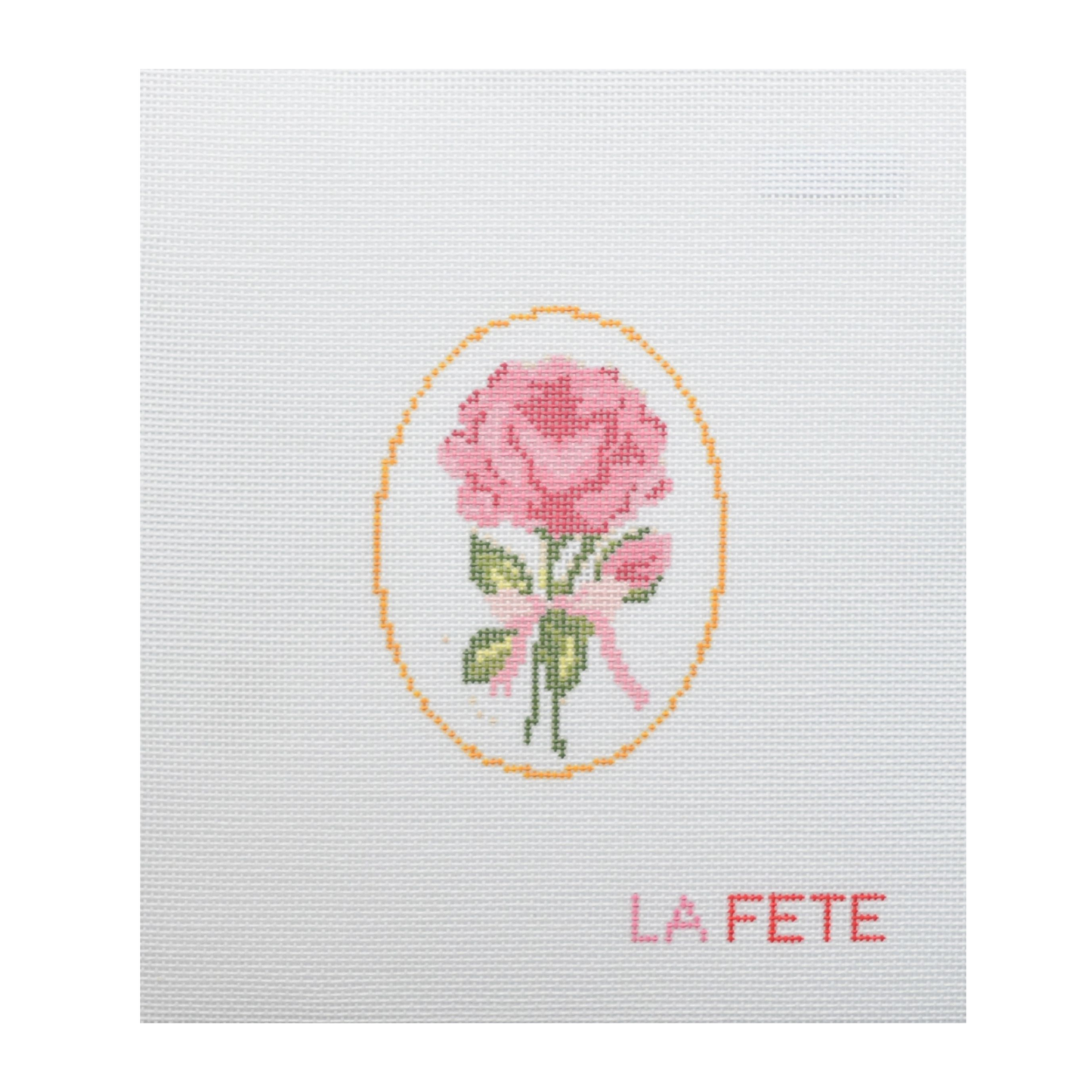 15th Year Anniversary Rose Flower Series  Hand Painted Needlepoint Canvas