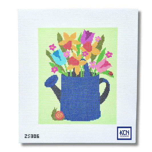 Watering Can Bouquet Printed Canvas