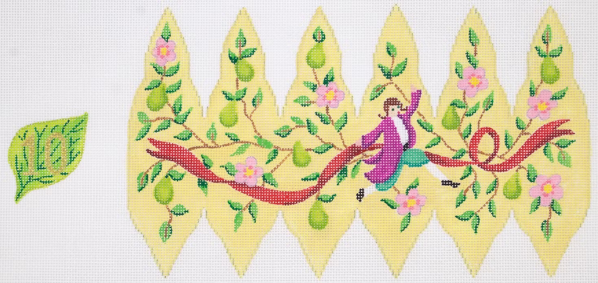 Christmas Pear Ornament-Day 10 Lords-a-leaping