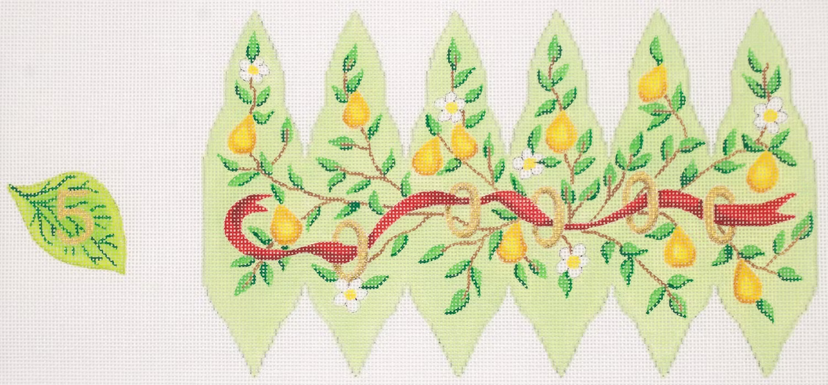 Christmas Pear Ornament-Day 5 Golden Rings