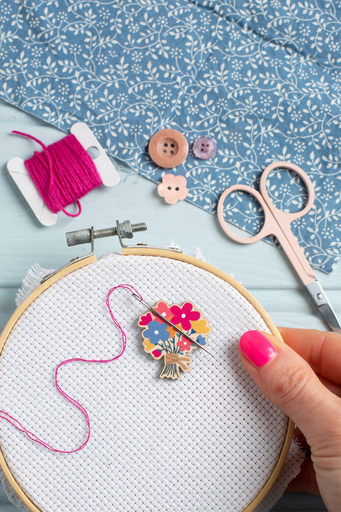 Flower Posy Magnetic Needle Minder | Gift for Crafters