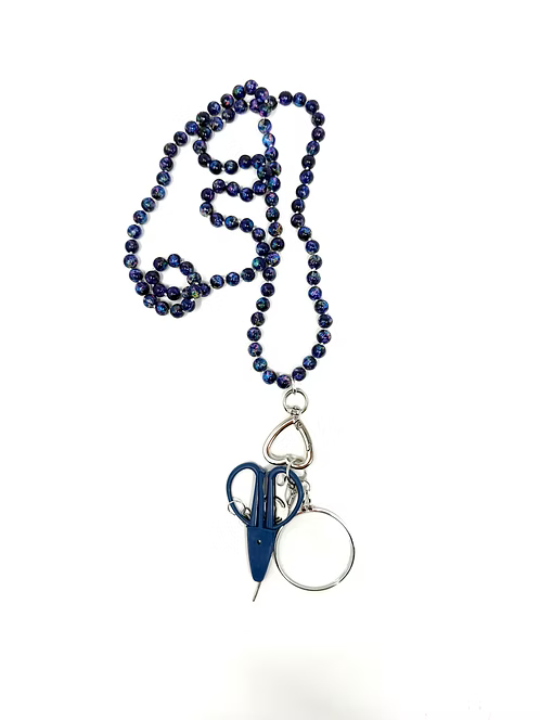 Gemstone Chatelaine - Marbelized Blue