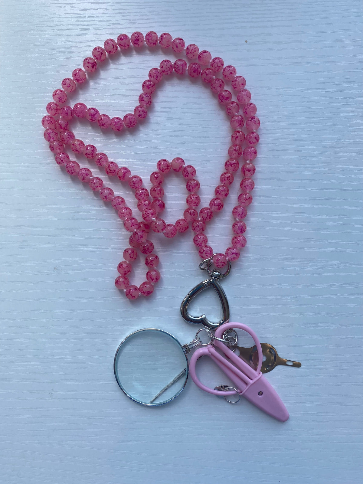 Gemstone Chatelaine Dark Pink et Magenta Swirls