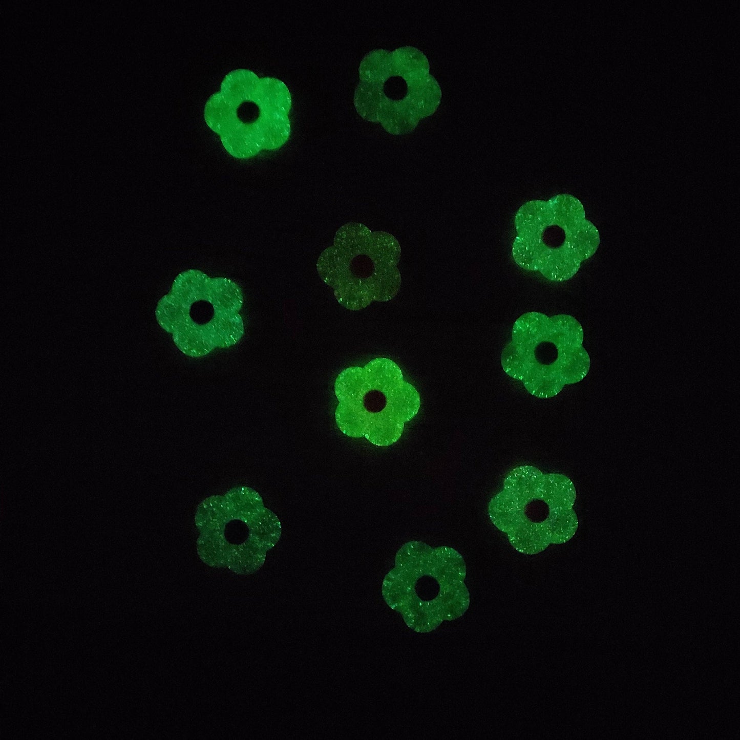 Floral (glow in the dark) Resin needle minders