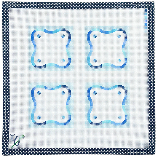 Blue Squiggle Coasters