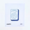 Blue and White Mahjong Joker Printed Canvas