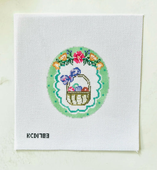 Polka Dot Easter Vignette Basket Oval