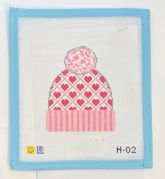 Pink Hearts Beanie