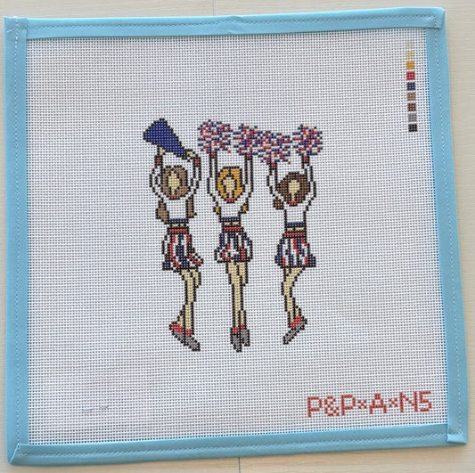 Red and Blue Cheerleaders