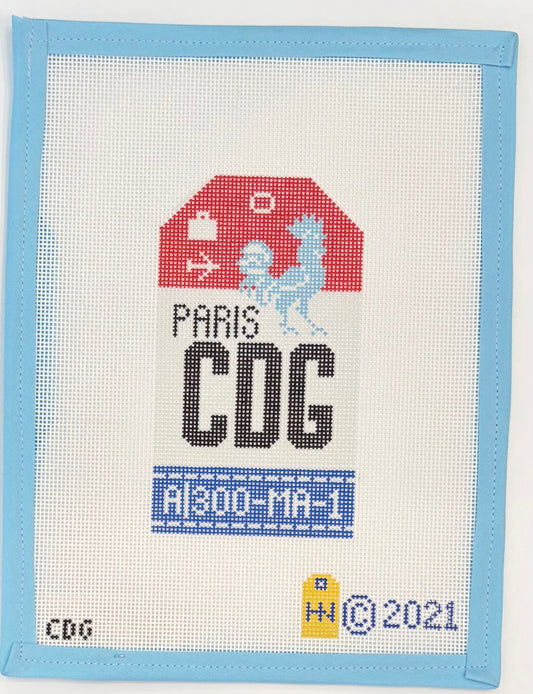 Paris Retro Travel Tag